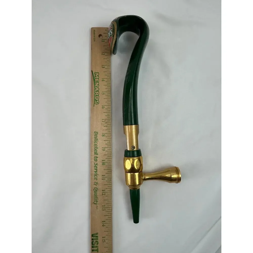 Caffrey's Irish Ale Beer Tap Faucet Swan Neck Green Gold Pub Breweriana
